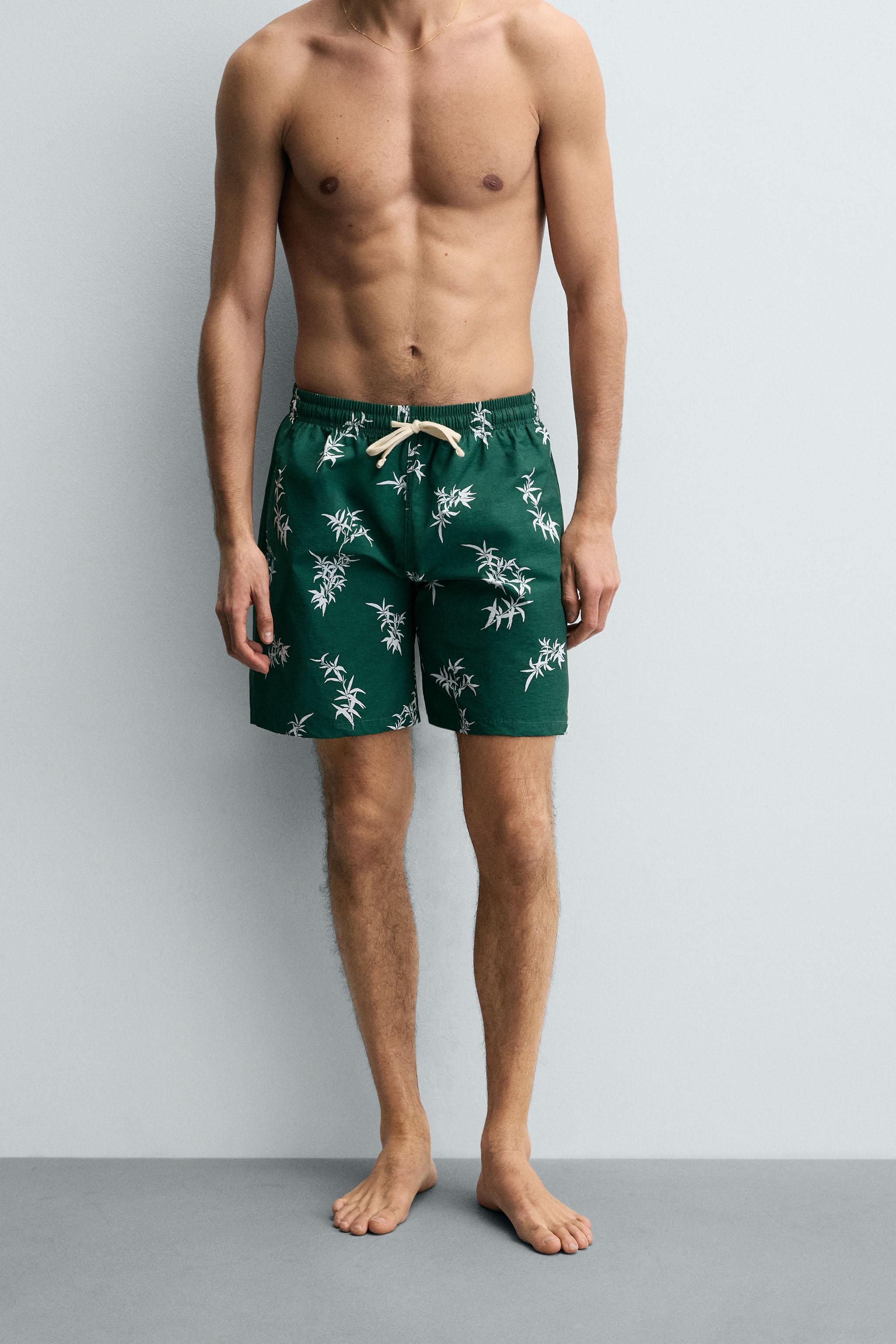 LONG LEAF PRINT SWIMSUIT